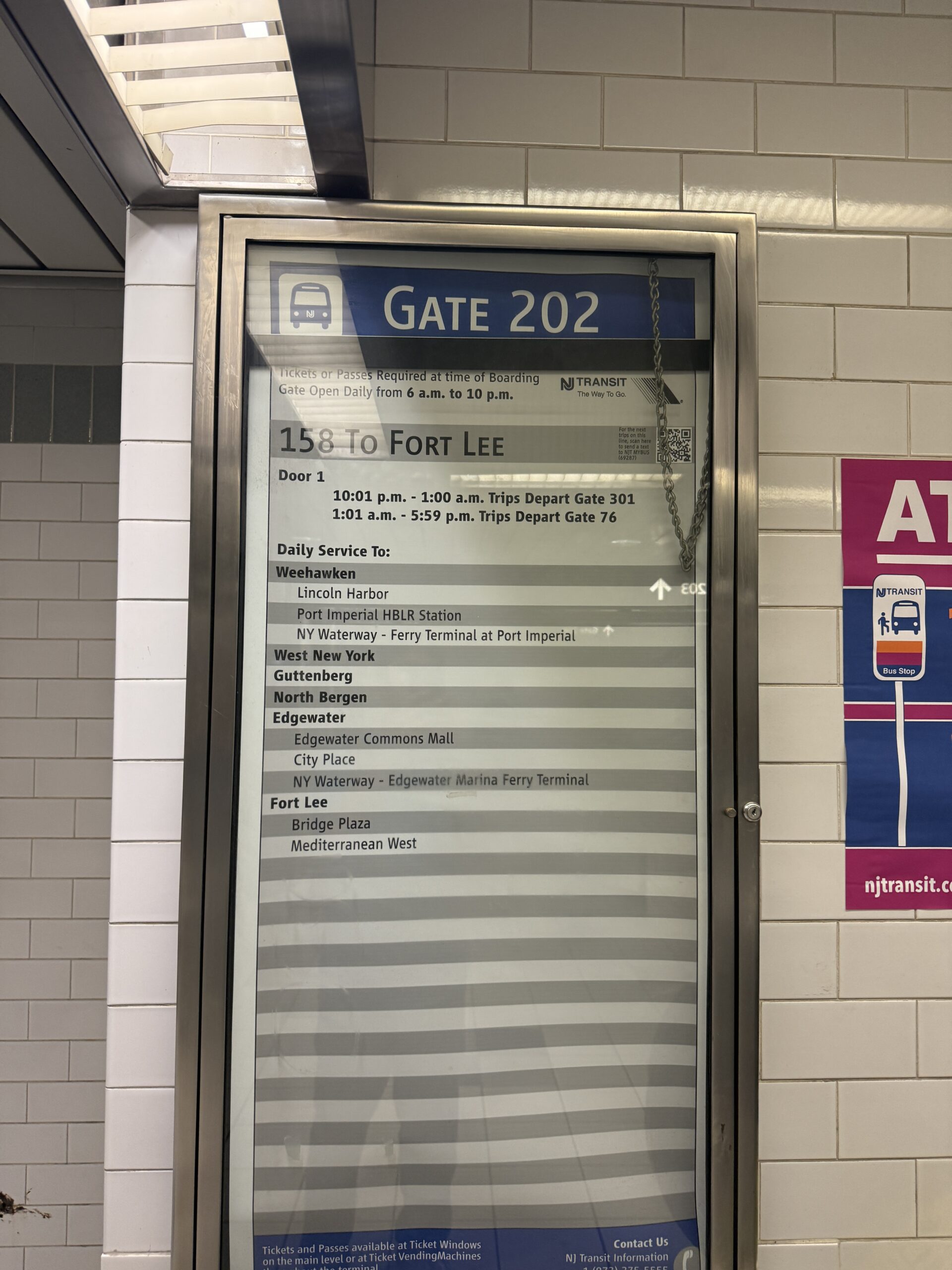 158 in port authority