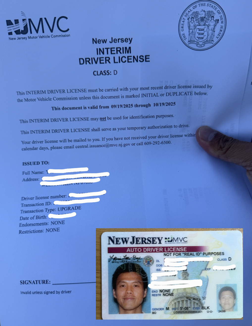 NJ駕照得來不易。有駕照就可以去買車了