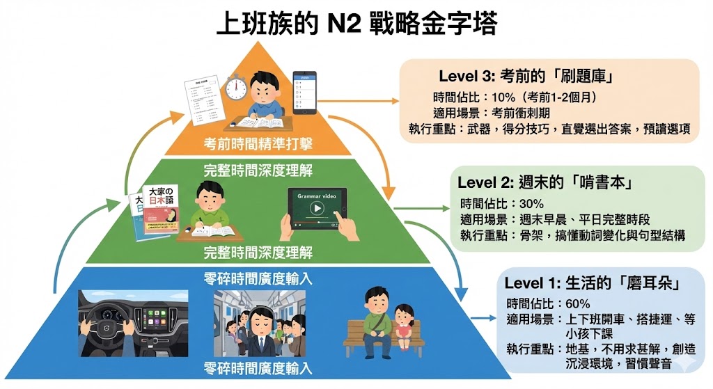 日文學習金字塔
